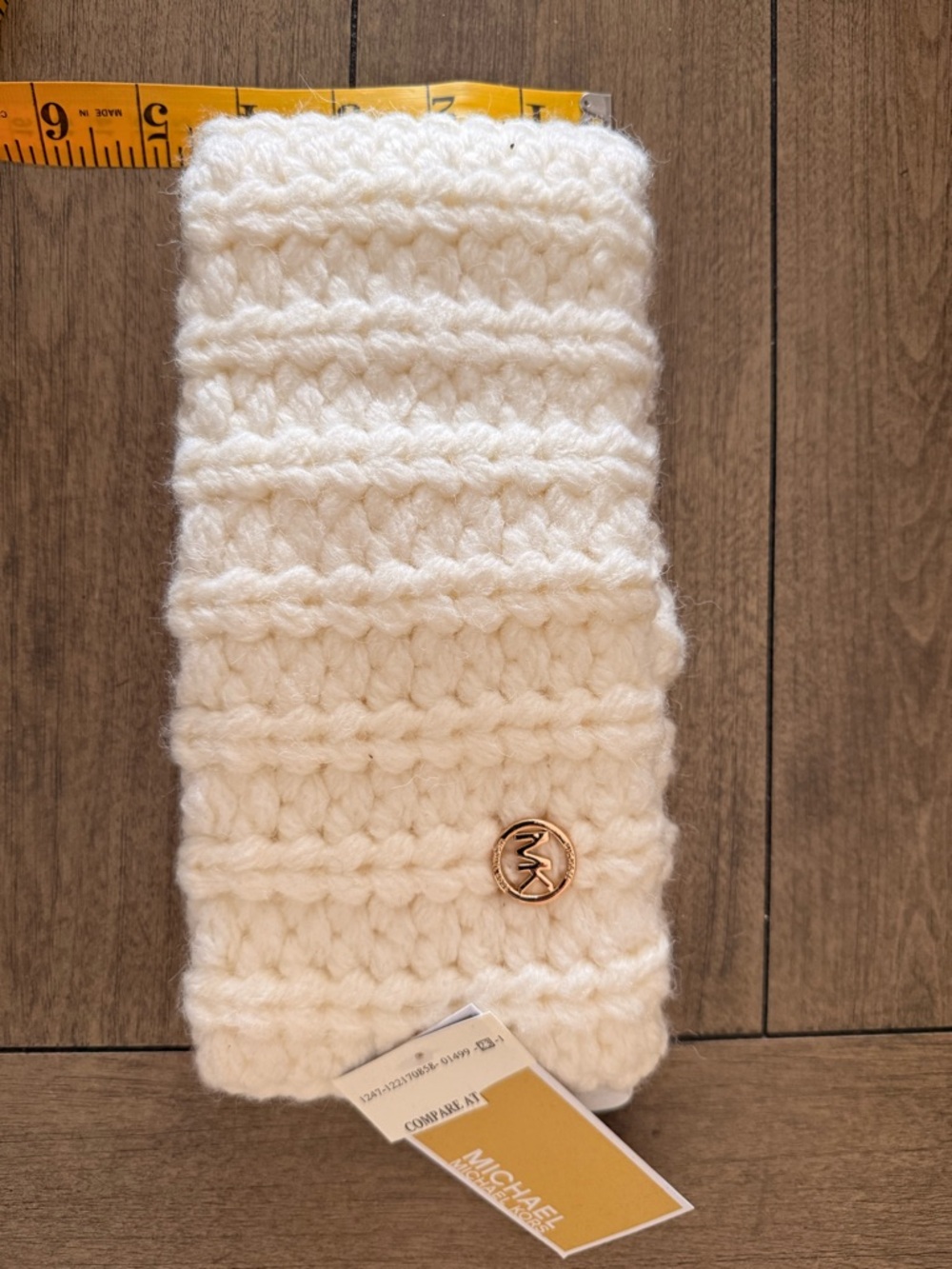 Michael Kors Cream Knit Headband MK Logo NWT Winter Ear Warmer